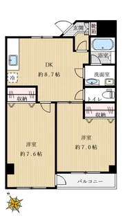 ライズ早川【4階】の間取り