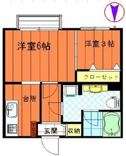 ベルハウス中央【1階】の間取り