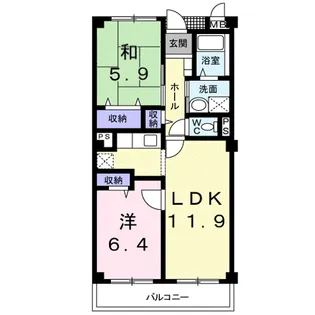 コモド カーサ【3階】の間取り