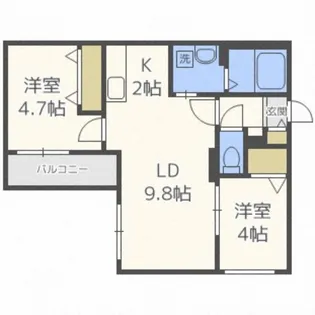プロヴィデンス南郷【2階】の間取り