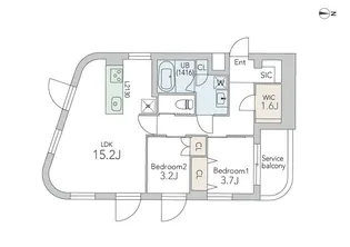 GranDuo大森山王2【2階】の間取り