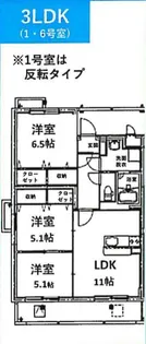 サンリバー三川【1階】の間取り