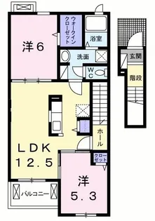 プリムローズB【2階】の間取り