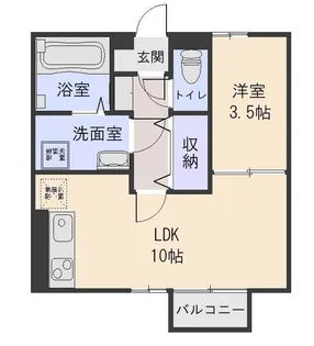 セジュール中ノ島 B【2階】の間取り
