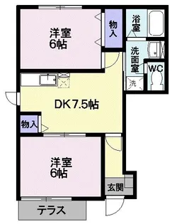 シュトラーセ七浦【1階】の間取り