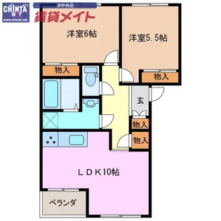 グリンビバーチェ【2階】の間取り