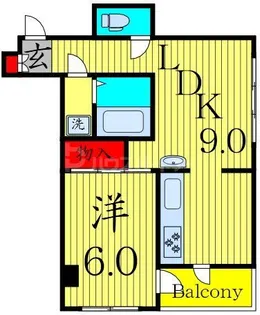 ヒルズ西竹の塚【4階】の間取り