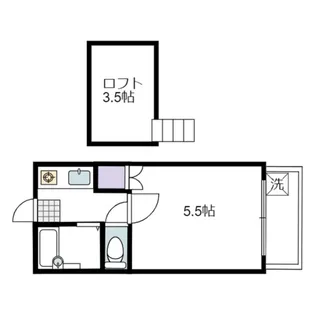 プラジール伊島【1階】の間取り