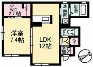 プロヌーブ西本浦 A棟【1階】の間取り