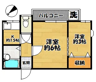 ハイツシャルム【2階】の間取り