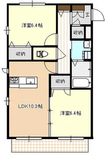 ローズホワイト戸田公園【2階】の間取り