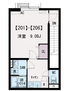 イクシオ江北【2階】の間取り