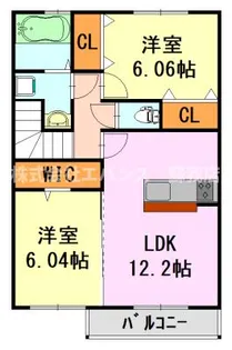 エアフォルク【2階】の間取り