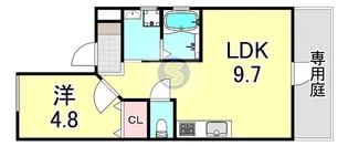 京都セレーナ2番館【1階】の間取り