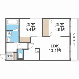 Angelic Village南23条【4階】の間取り