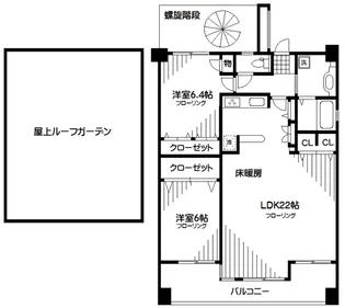 ヴェルビュ千歳烏山 ラテアガーデリー【3階】の間取り