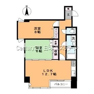 COSMOS17旗の台【2階】の間取り