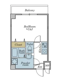 アレーズ南通り【5階】の間取り