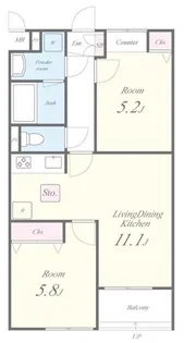 Soleil本厚木(ソレイユホンアツギ)【2階】の間取り