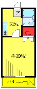 ホワイトハイツ【1階】の間取り