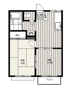 エステートピアポニー【2階】の間取り
