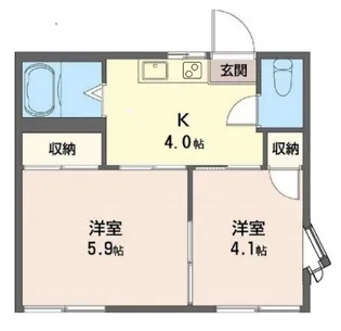 メゾンラフィーネA【1階】の間取り