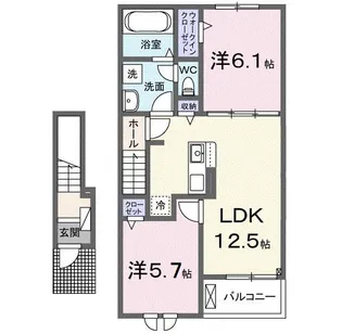 カトレア【2階】の間取り