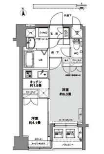 コンフォリア芝公園【5階】の間取り