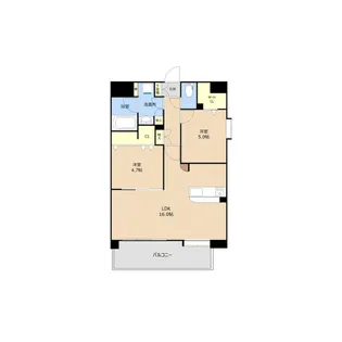 LIBTH八王寺タワー【9階】の間取り