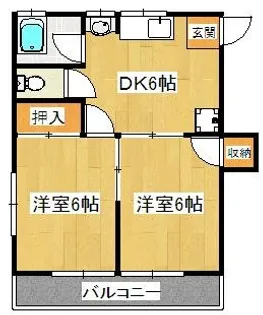 Y・Fハイツ【2階】の間取り