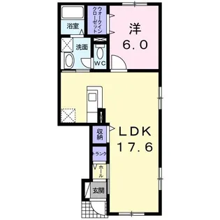 F.L.スプリングメッセ【1階】の間取り