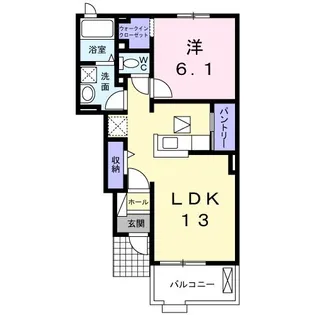 レスポアールV【1階】の間取り