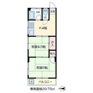 コーポママダ【1階】の間取り