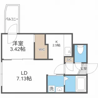 フォレスタ厚別【3階】の間取り