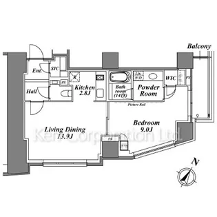 ザ・ベルグレイヴィア麻布【3階】の間取り