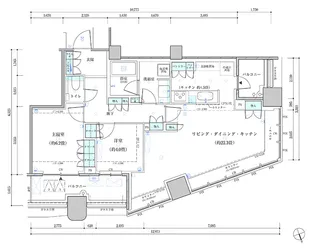 パークタワー勝どき サウスタワー【12階】の間取り