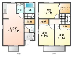 シャンテ沼館【1階】の間取り