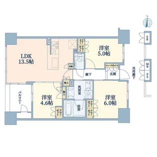 リバーガーデン四天王寺【20階】の間取り