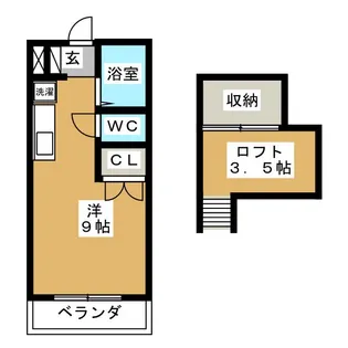 ロフトハウスこうの【2階】の間取り