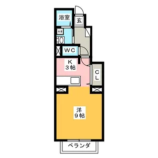 ア・ラ・モード メゾンA【1階】の間取り