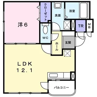 パレス サン リバー【2階】の間取り