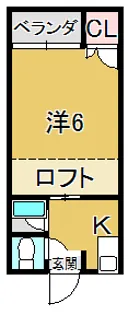 クリスタルコーポ【2階】の間取り