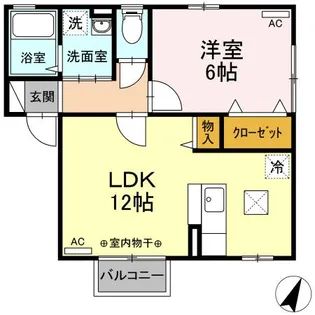 セジュール県庁東【1階】の間取り