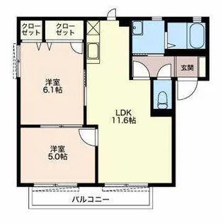 ラフォーレ羽鳥 B棟【2階】の間取り