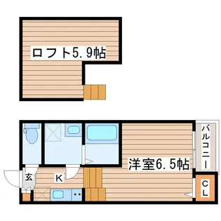 KMDハウス【1階】の間取り