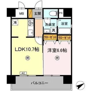 エミネンス大町【9階】の間取り
