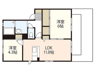 シャーメゾンコスモスB棟【1階】の間取り