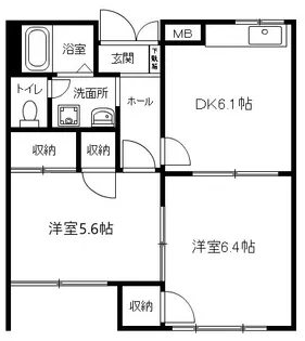 ヴェルドール港南台【1階】の間取り
