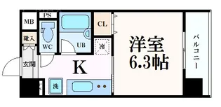 ラグゼナ清水五条【3階】の間取り