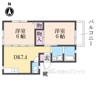 サンライズ立花ハイツ【2階】の間取り
